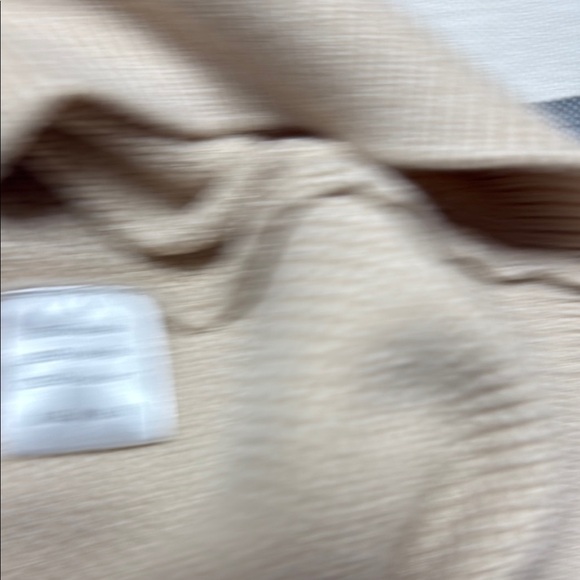 Merokeety Womens Beige Knit Sweater Dress Henley Button Belted Midi Small - Picture 8 of 10